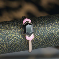 Blackpink Black Spinel & Pink Sapphire Ring