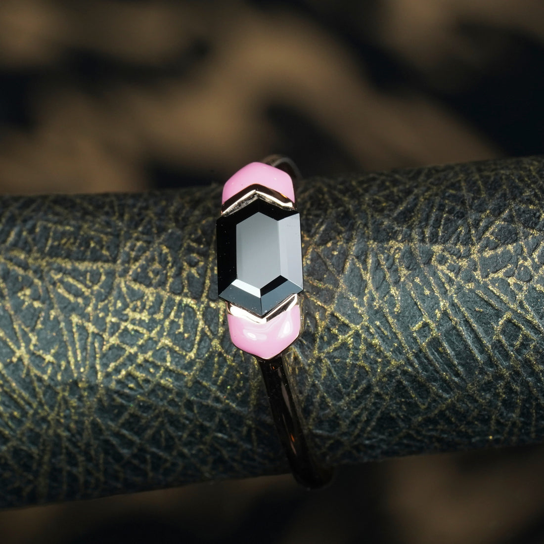 Blackpink Black Spinel & Pink Sapphire Ring