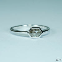 Salt & Pepper Bezel Set Diamond Rings