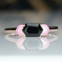 Blackpink 'Black Spinel & Pink Sapphire' Ring - Dazzling Contrasts in a Stunning Design