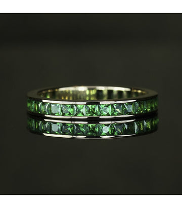 Classic Tsavorite Stacker Eternity Ring - Timeless Elegance