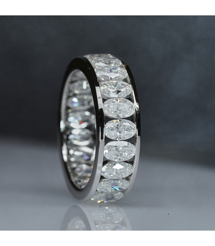 Emerald Cut Eternity Ring (Moissanite)