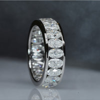 Emerald Cut Eternity Ring (Moissanite)