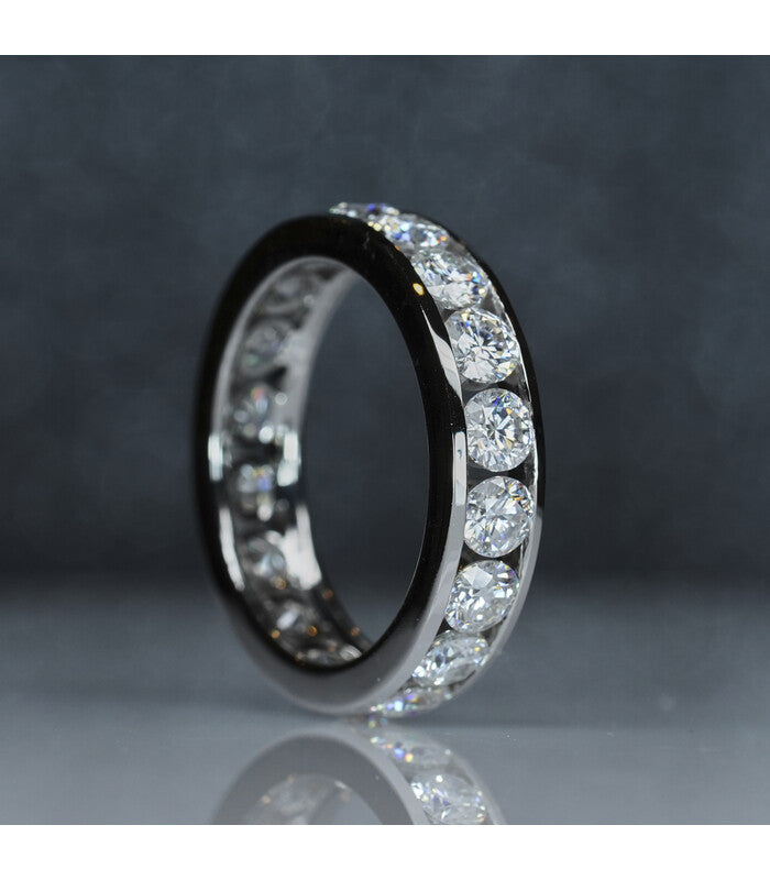 Emerald Cut Eternity Ring (Moissanite)