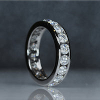 Emerald Cut Eternity Ring (Moissanite)