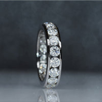 Emerald Cut Eternity Ring (Moissanite)