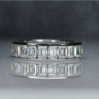 Emerald Cut Eternity Ring (Moissanite)