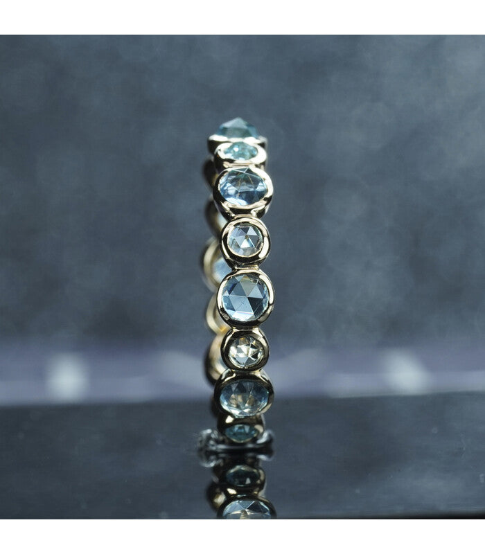 Rose Cut Bezel Set Birthstone 'Eternity' Rings