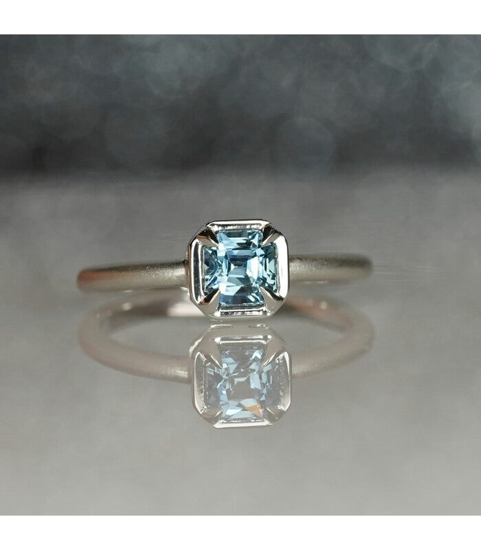 Teal Sapphire Single Stone Rings