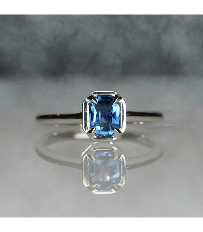 Teal Sapphire Single Stone Rings